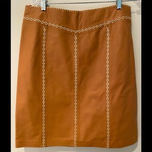 Caramel Leather Skirt Size 12